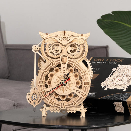 Creative Toys 3D Owl Wooden Clock